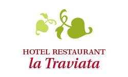 Logo des Hotel und Restaurants la Traviata. 